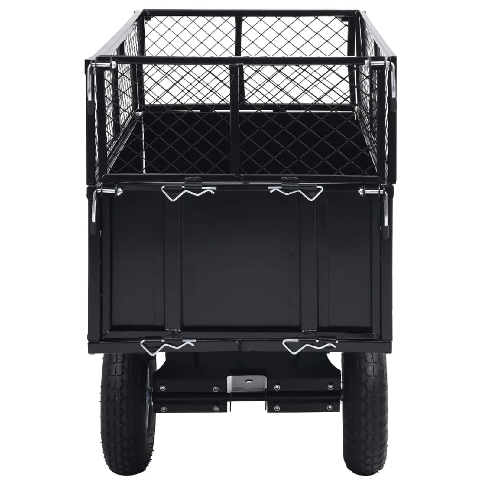 Kavolet Remolque basculante para Tractor de césped, Carro de jardín, Remolque de Transporte, Remolque para cortacésped al Aire Libre, Remolque inclinable, Carga de 150 kg