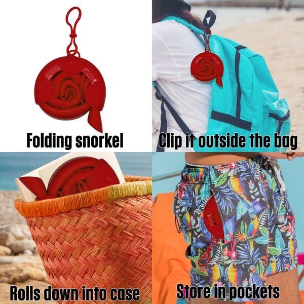 Miniatura 5 de H2ODYSSEY Snorkel SS-9 Pro Roll - Esnórquel enrollable ultra compacto - Equipo de buceo que ahorra espacio - Perfecto para viajes y almacenamiento
