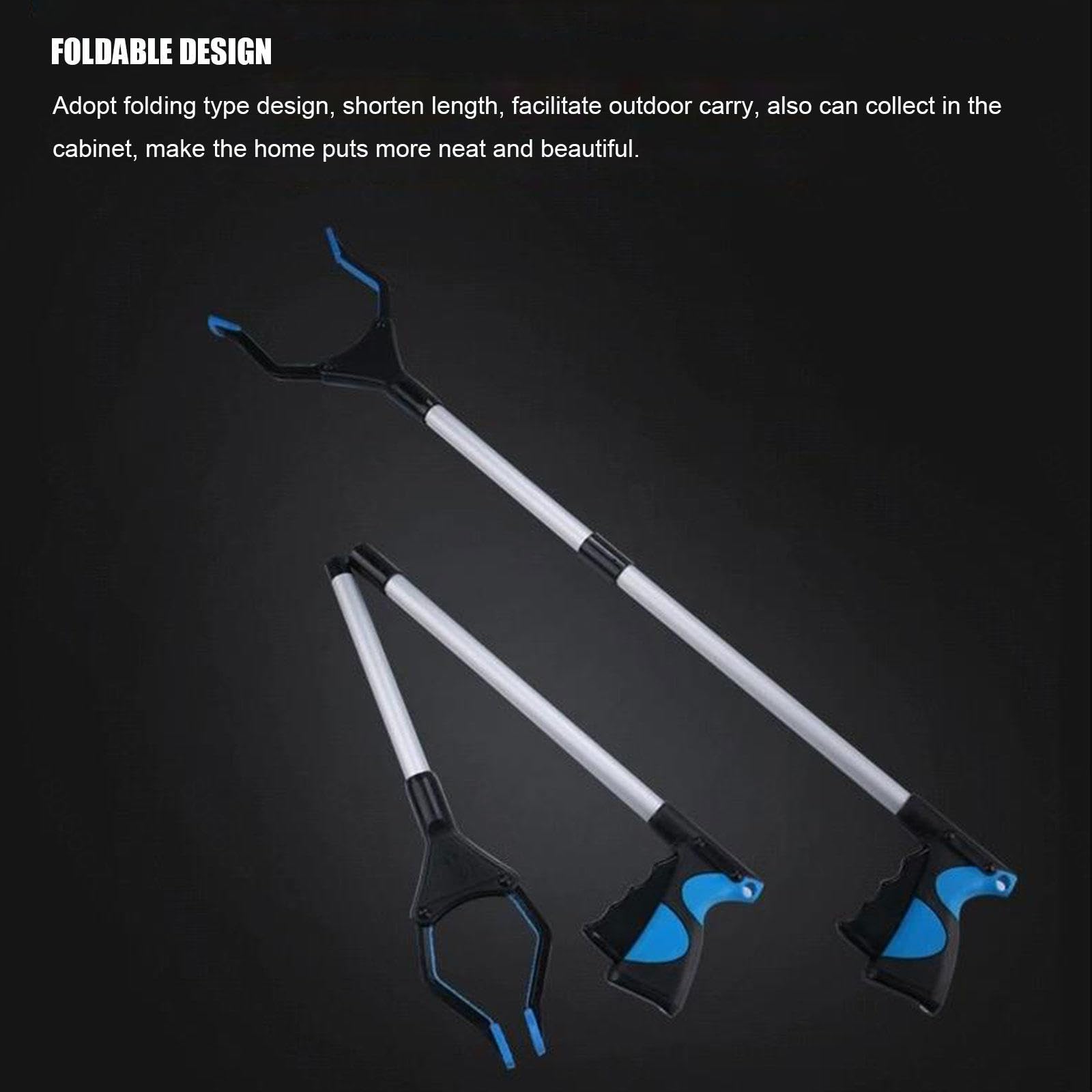 AMNOOL Grabber Reacher Tool für ältere Menschen – 2er-Pack – 32 Zoll Faltbarer Pick-Up-Stick - Leichter, Extra Langer, Praktischer Müllgreifer – Picker Claw Reacher Grabber Tool