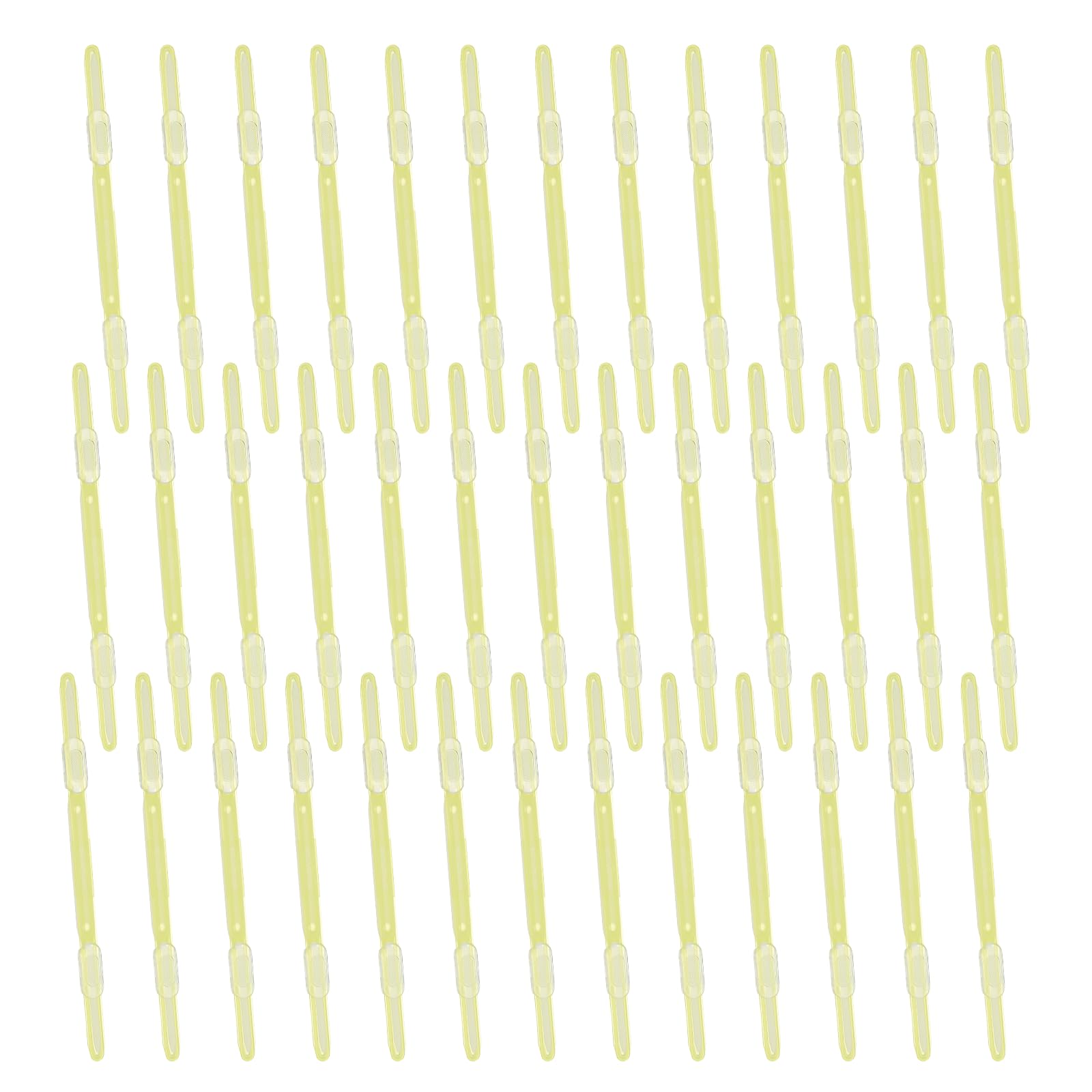 PATIKIL 40 Pcs Loose-Leaf Paper Binding Clamps, Yellow Plastic Paper Organizers Notebook Fasteners Reusable Prong Binder Clip for Home Office File Report Chart Documents — image 1