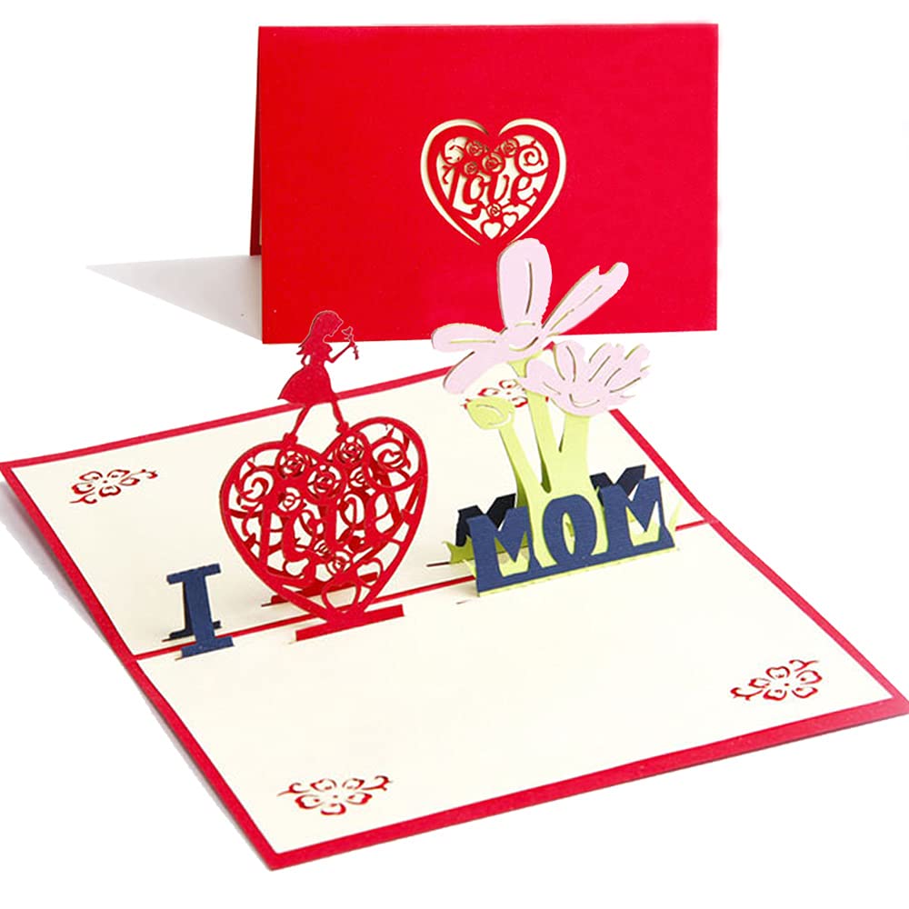 Buy Mothers Day Card, Mothers Day Pop Up Card With Envelopes, Pop Up Mothers Day Card From