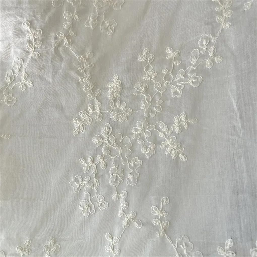Tessuto in organza ricamato con pizzo in tulle, Tessuto ricamato in pizzo floreale geometrico in cotone for accessori di abbigliamento Abiti da sposa