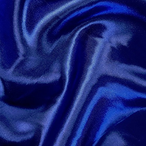 Tissu satiné bleu marine 152 cm anti-plis pour grand décor et costume de mariage