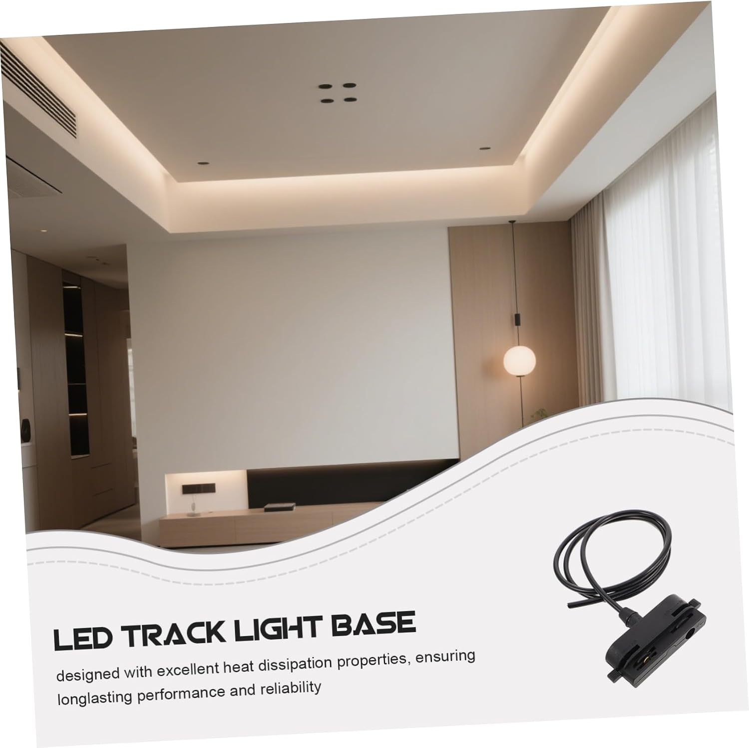 Modern LED Track Lighting Head Connector Kit Versatile Track Adapter for Ceiling Fixtures for Home Decor Commercial Spaces Easy Maintenance Replacement