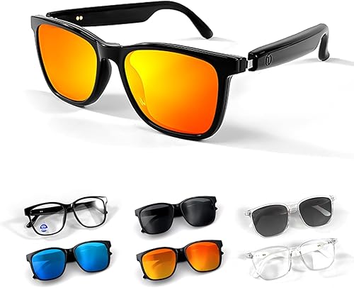Miniatura 8 de Lentes de sol inalámbricos Bluetooth para hombres y mujeres, polarizados, lentes de sol inteligentes, auriculares de audio Bluetooth con altavoces