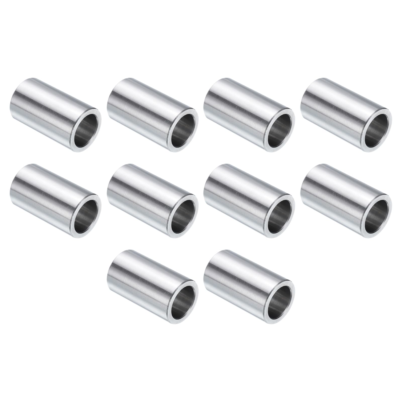 uxcell 10pcs Stainless Steel Spacer 5/8" Bore x 7/8" OD x 1-1/2" Length Screw Standoff Bushing Plain Finish Round Metal Spacer for 5/8 Screws Bolts and Rods