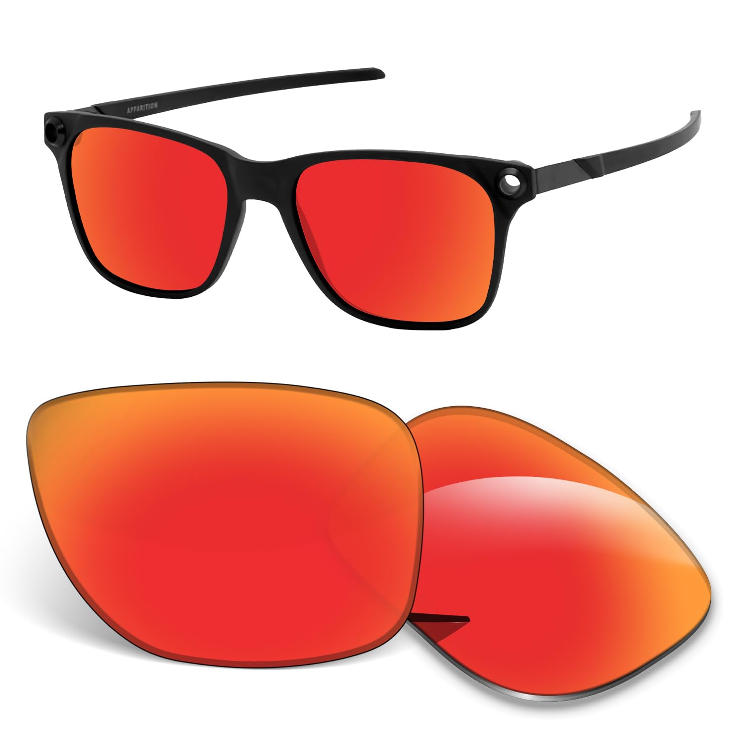 Lentes de repuesto de 1,5 mm compatibles con gafas de sol Oakley Apparition OO9451 de 55 mm, antiarañazos y resistentes a los impactos
