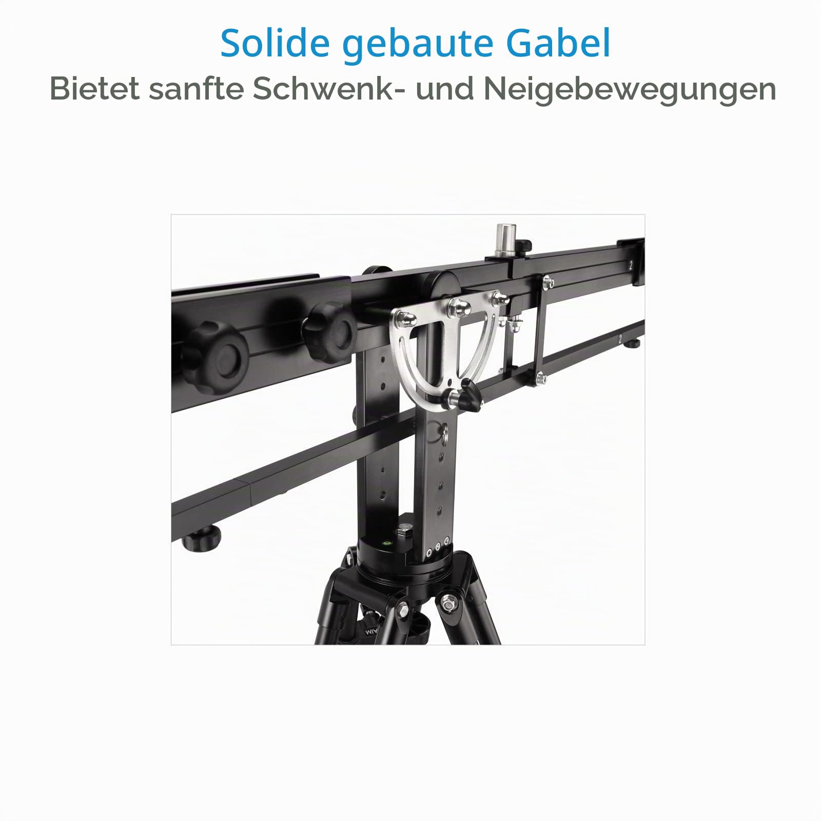 PROAIM Alphabet 6,4-m Kamerakran mit 100-mm-Stativ, 15 kg | Werkzeuglose Montage, modular 12–21 ft Reichweite, 360° Schwenkbereich, 400-kg-Alu-Spinne für hohe Stabilität.