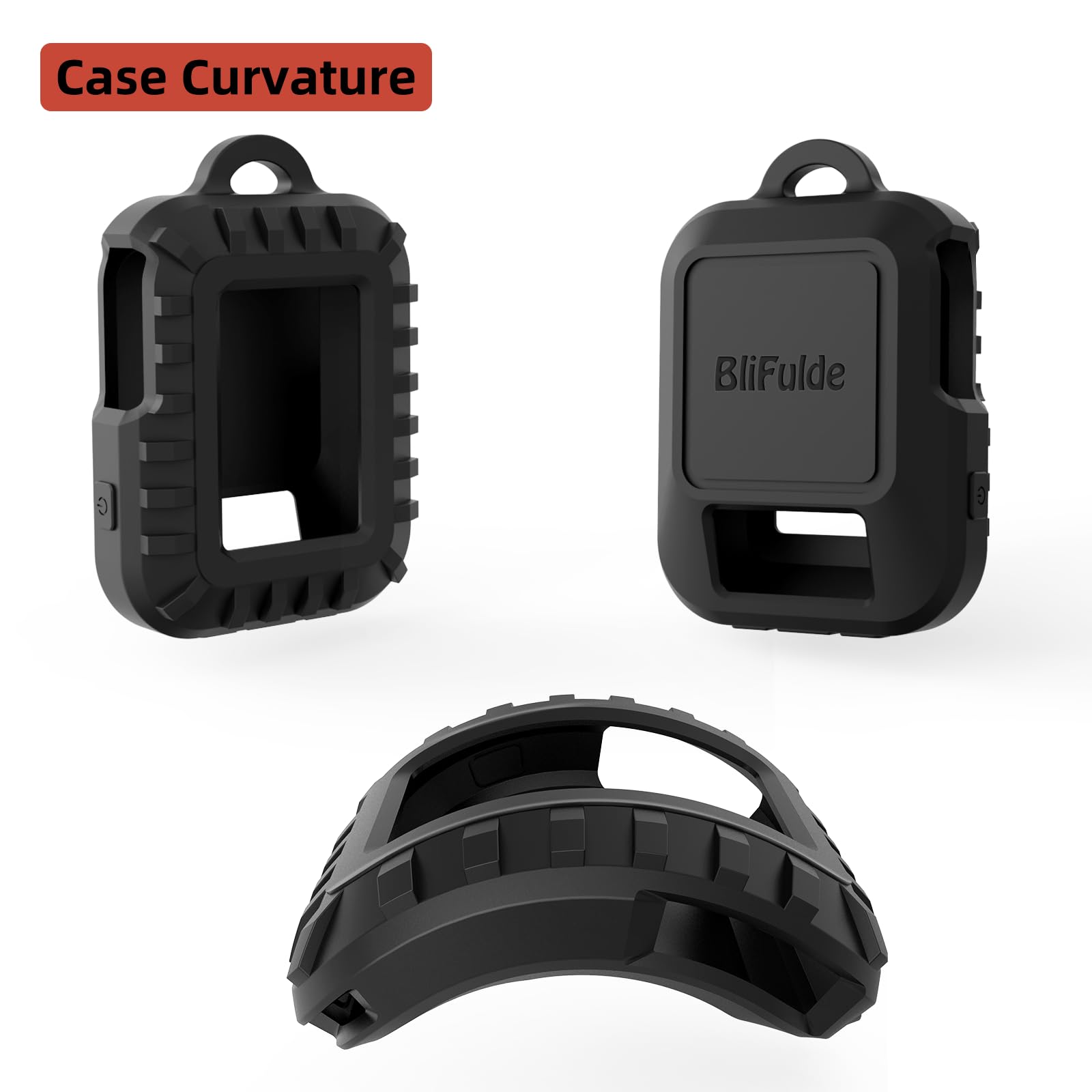 Custodia protettiva in silicone per Garmin inReach Messenger Plus – Custodia antiurto in silicone con moschettone – design durevole – nero (solo custodia)