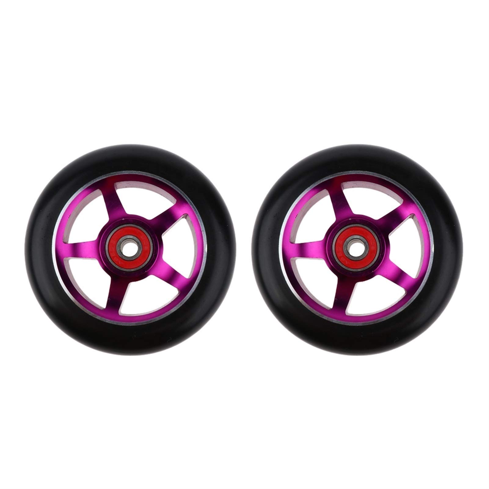 Ruedas de Scooter Freestyle,Ruedas de Scooter 2pcs Reemplazo de 100 mm Push/Kick/Stunt Scooter Ruedas con cojinetes Amplificaciones Scooter Piezas Accesorios