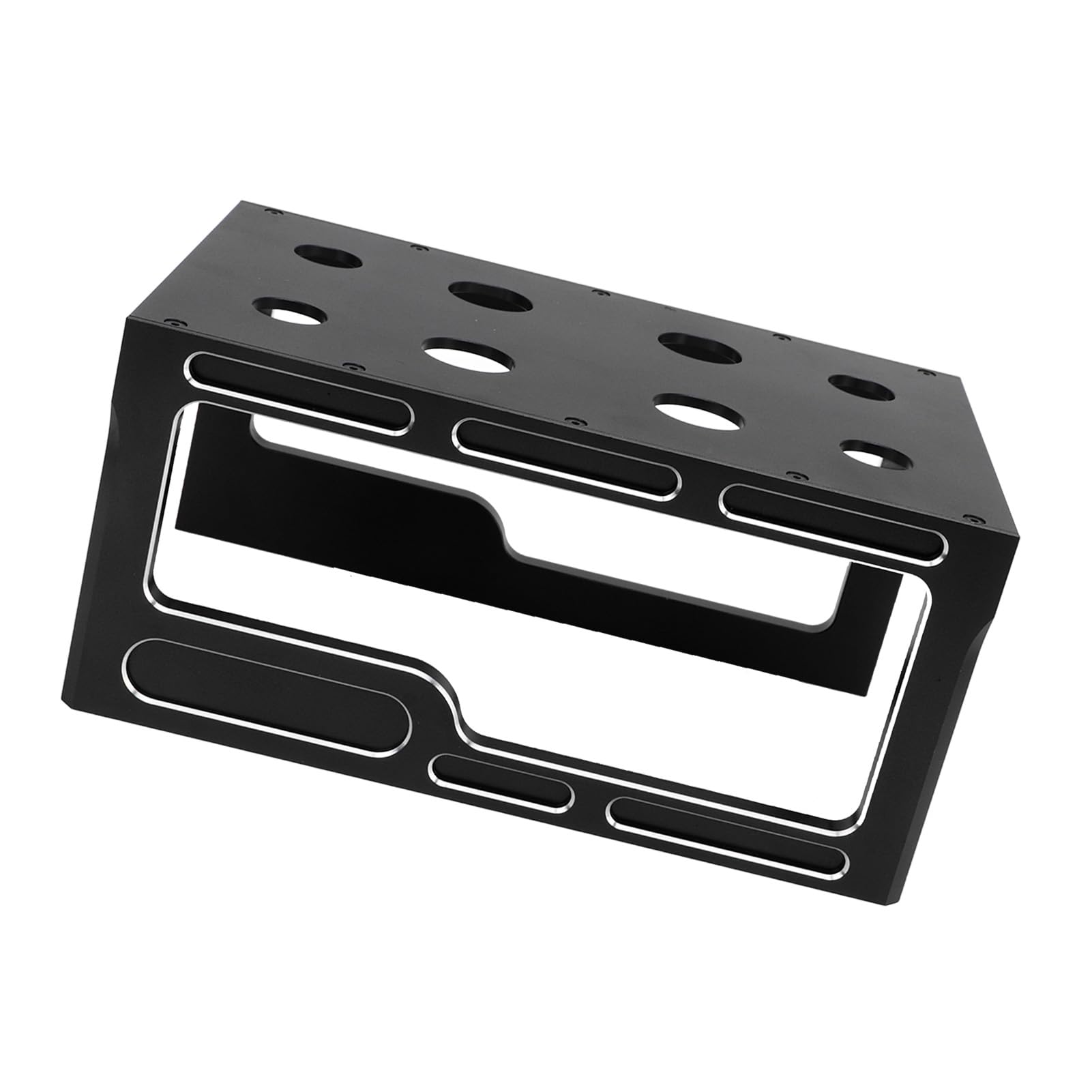 Estación de reparación para Coches RC, Soporte de Trabajo inalámbrico para Coches RC con Plataforma de Montaje de aleación de Aluminio, Soporte de exhibición Estable para Modelos (Negra)