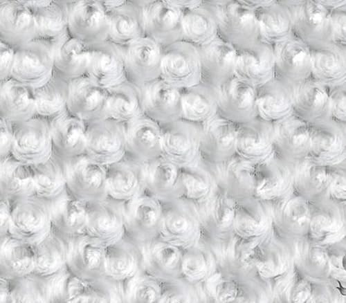 Tela Minky Rosebud de 58 pulgadas de ancho vendido por The Yard (blanco)