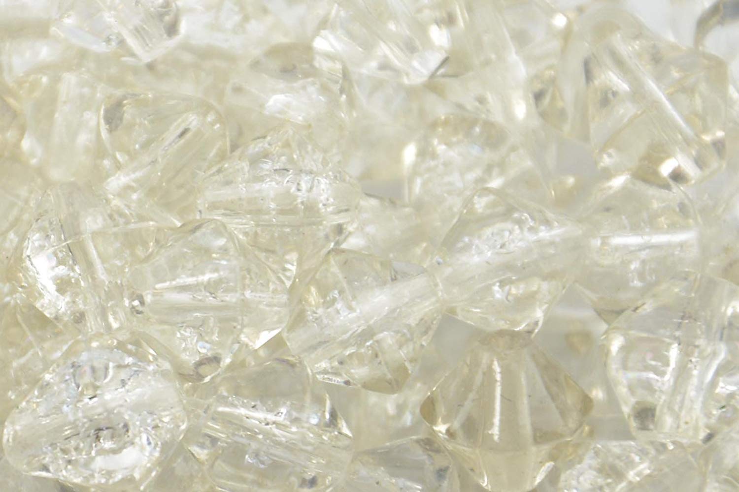 4mm Bicone Crystal Beads with Colour Choice - Bead Craft Jewellery Making (Clear, 10 Packs)