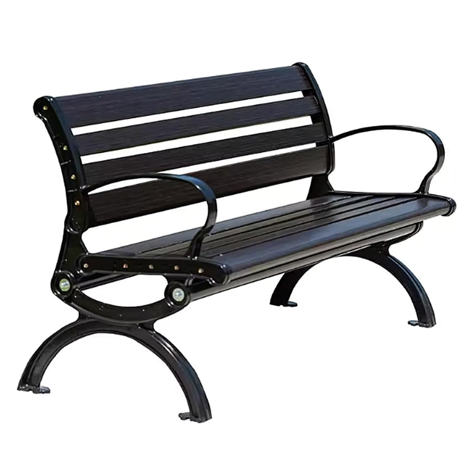 SMDLKVM Garden Bench With Back, Outdoor Bench With Armrest