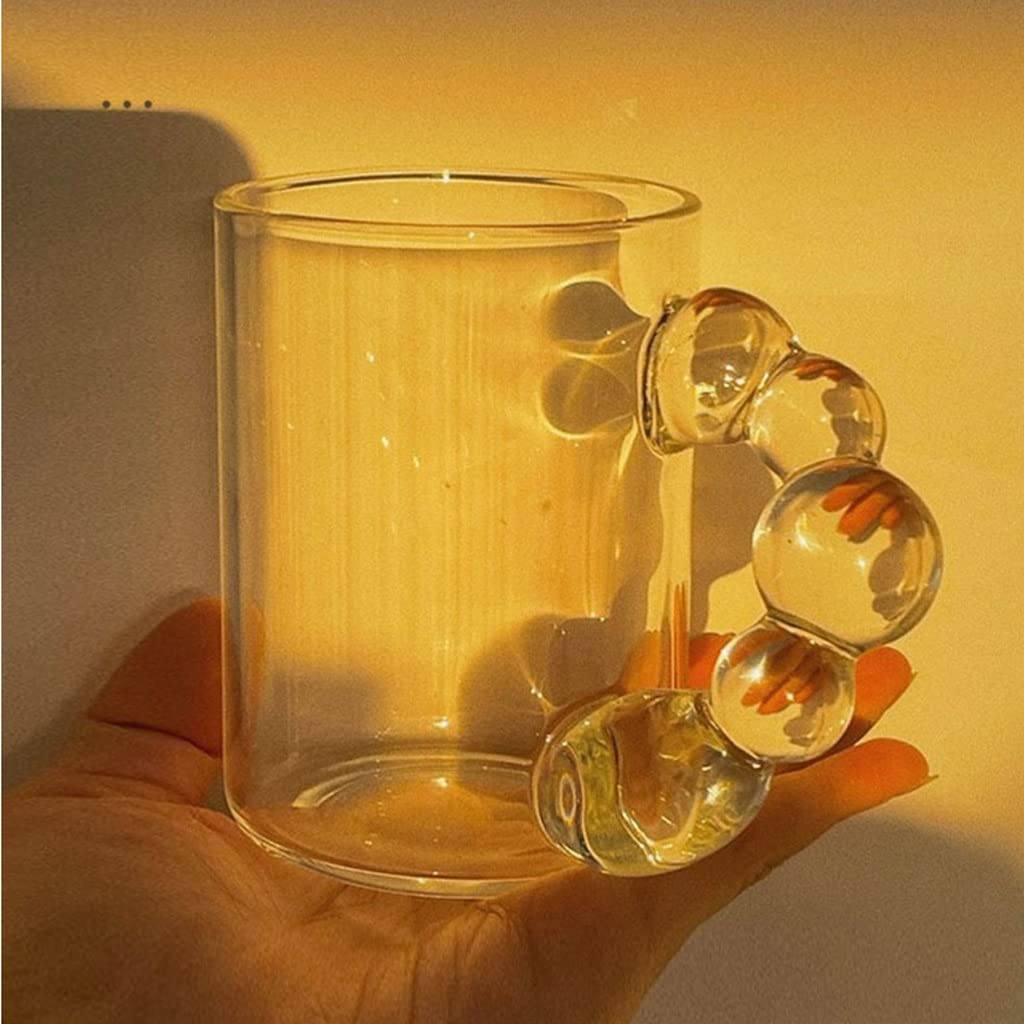 Becher Becher Wohnzimmer Glas Wasser Tasse Haushalt Transparent Milch Tasse Mit Griff Kaffeetasse Kreative Kaffeetasse