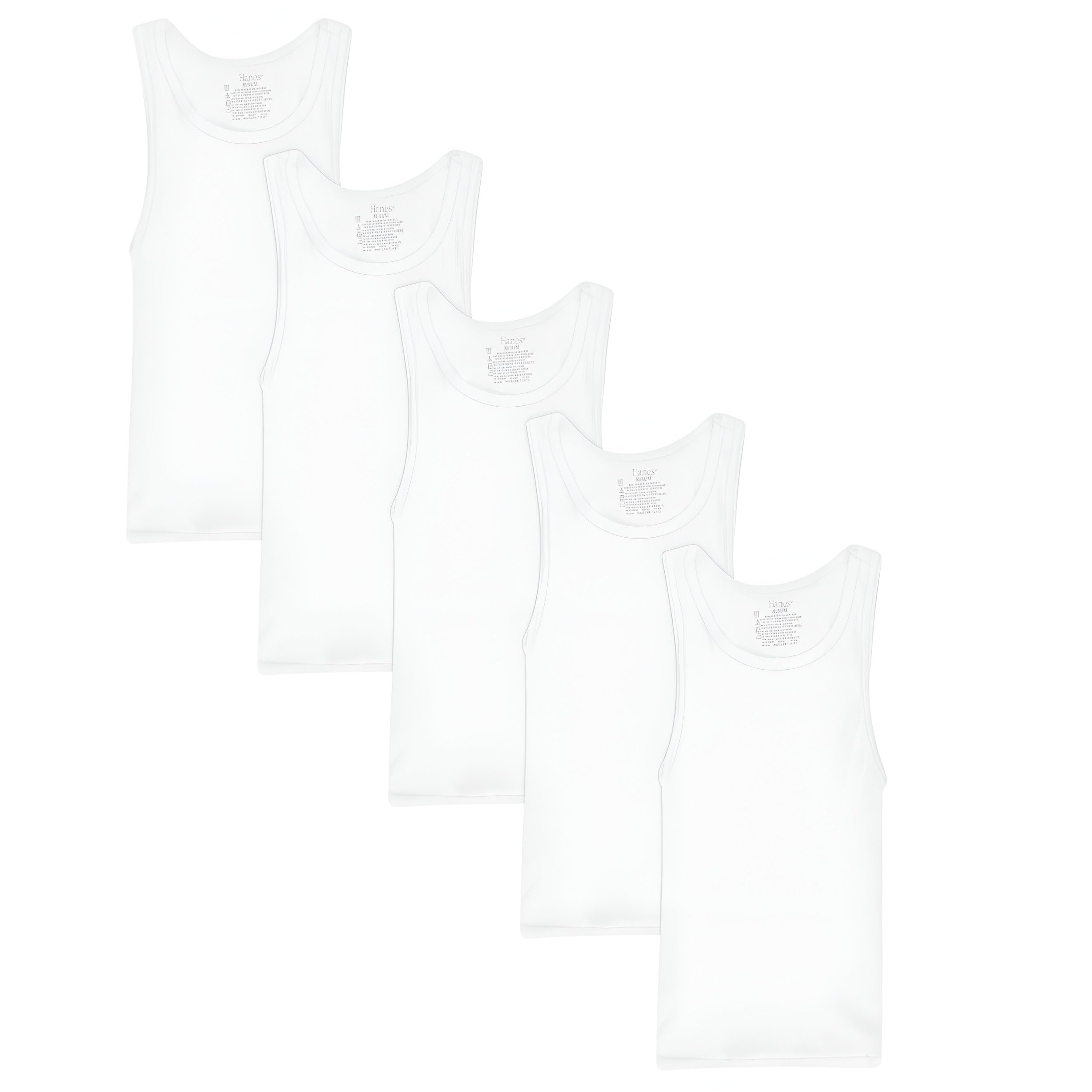 Hanes Boys' Undershirt Tank Top Pack – Kids' Tank Undershirts – Cool Comfort Moisture-Wicking Sleeveless Shirts