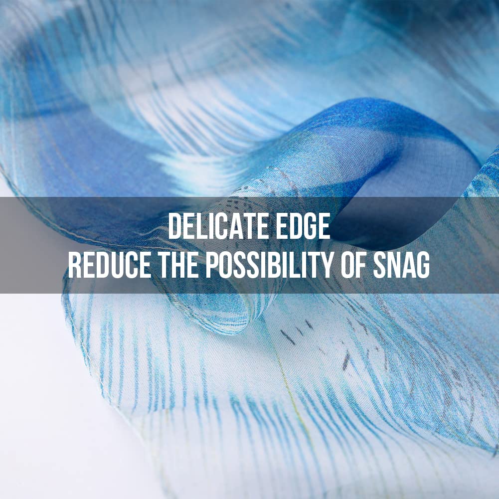 STORY OF SHANGHAI Sciarpa di 100% Seta da Donna Foulard Chiffon con Fantasie Orientale Semi-Trasparente