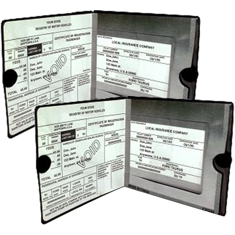 ESSENTIAL Car Registration Wallet Display cards and Documents Securely