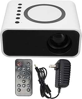 Mini Portable Projector, 2023 Upgraded 1080P HD Projector, LED Home Theater Movie Projector with Eye Protection Diffuse Reflection Imaging Technology for Laptop, Smartphone (White)