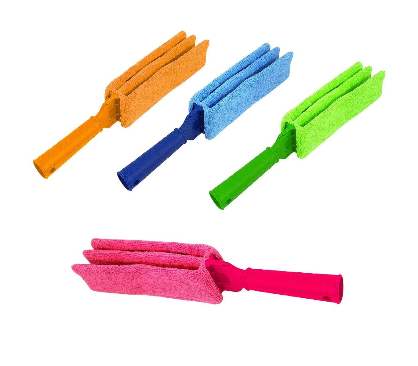 2 Spazzole Pulizia Persiane +2 Ricambi Pulisci Termosifone Tapparelle con Panno in Microfibra