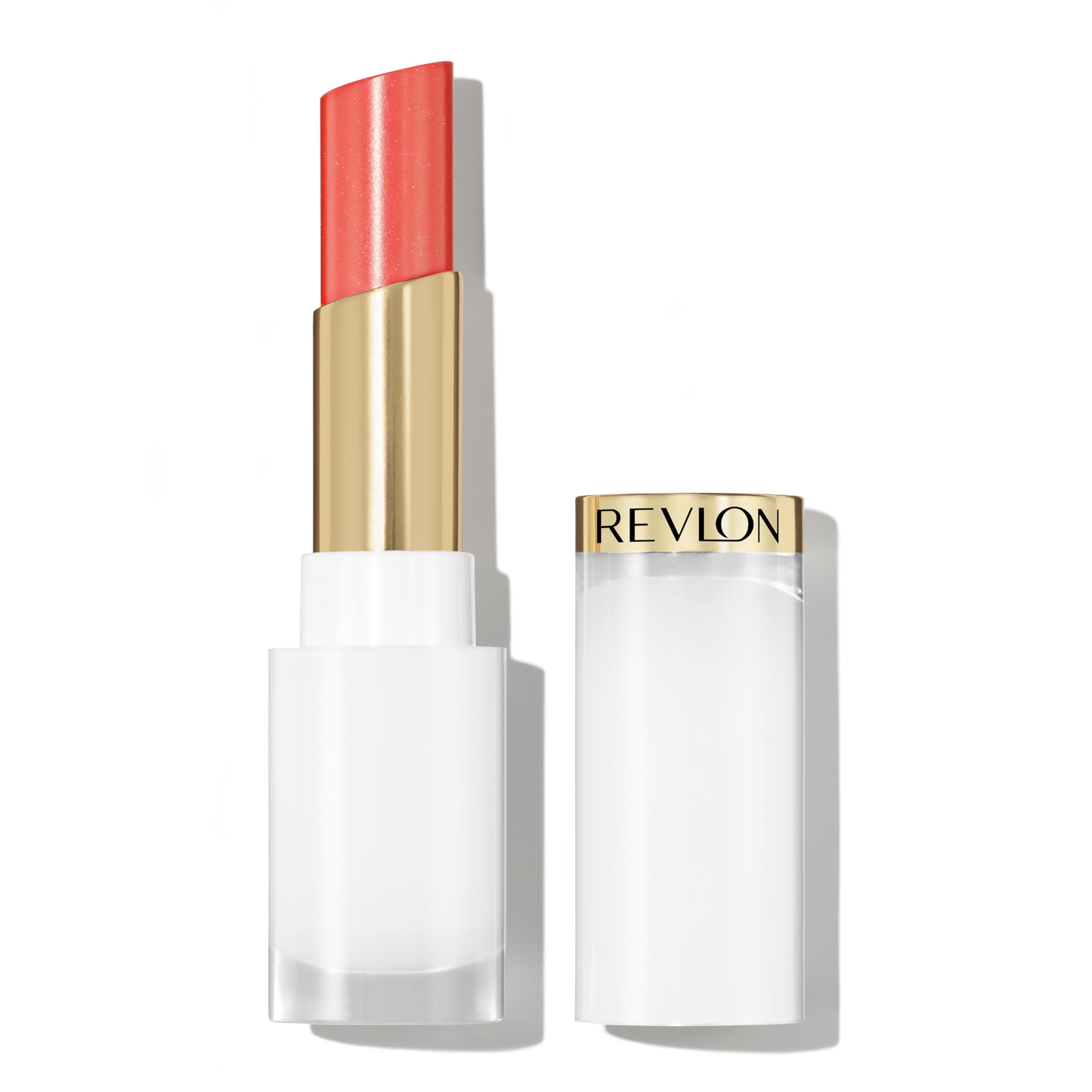 REVLON Super Lustrous Glass Shine Balm, 019 Dewy Peach, 0.11 oz