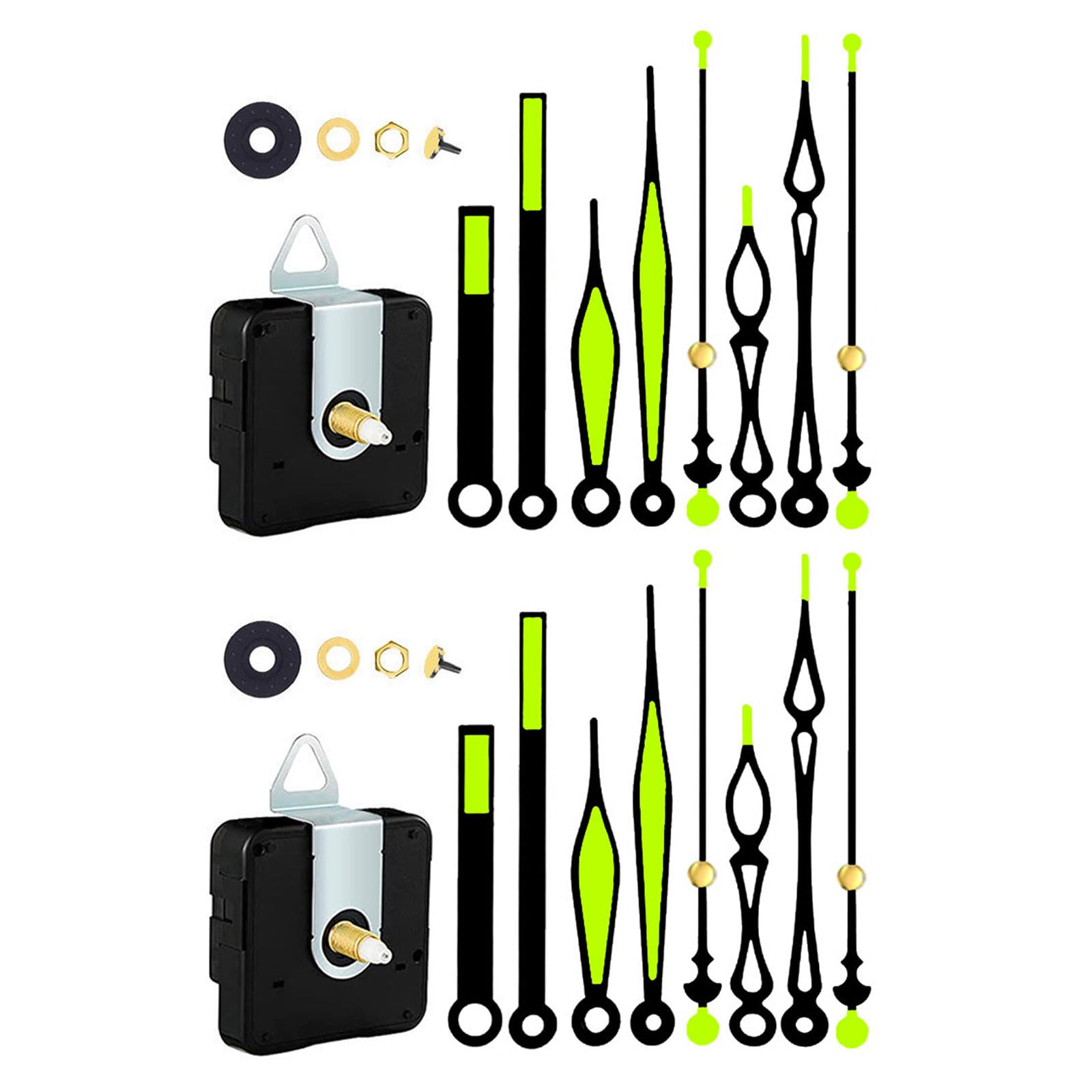 HDOYTXXM 1 / 2Pcs Quartzs Diys Wall Clock Movement Mechanism Battery Operated Silents Clocks Kits Repair Parts Replacement Clock Repair Parts Motor