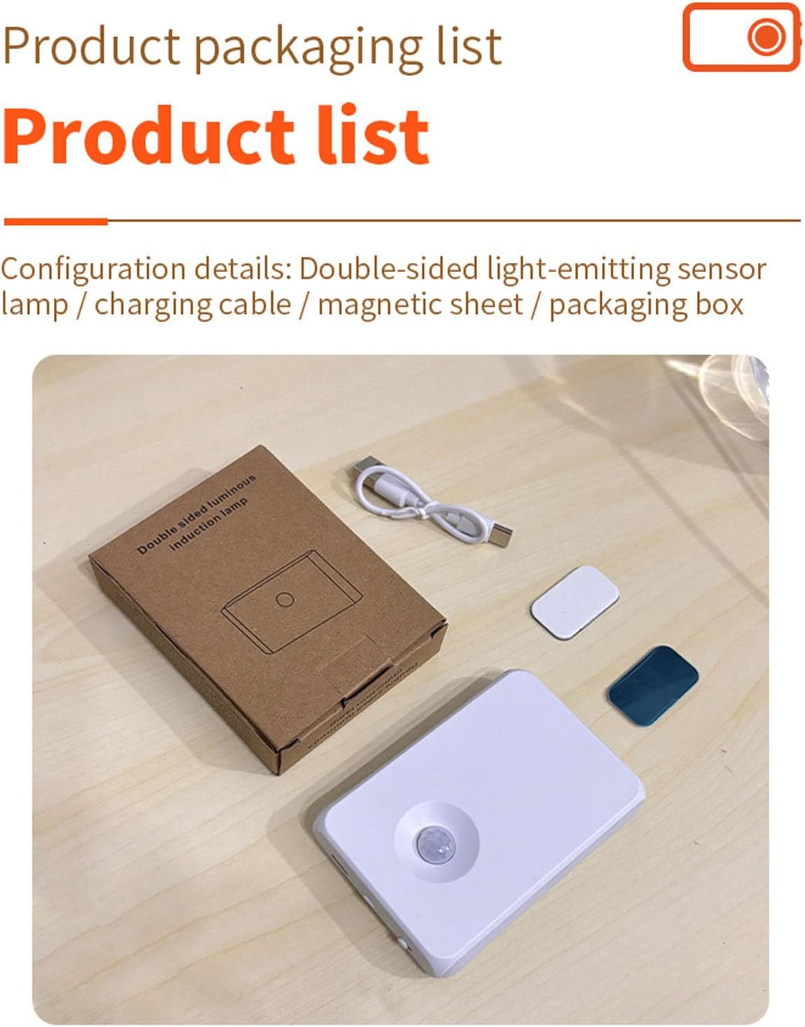 Fafeicy 4 Pack Rechargeable Stair Light Motion Sensor 7 Colors Night Light for Bathroom Kitchen Wardrobe Corridor Bedroom Elderly Kids
