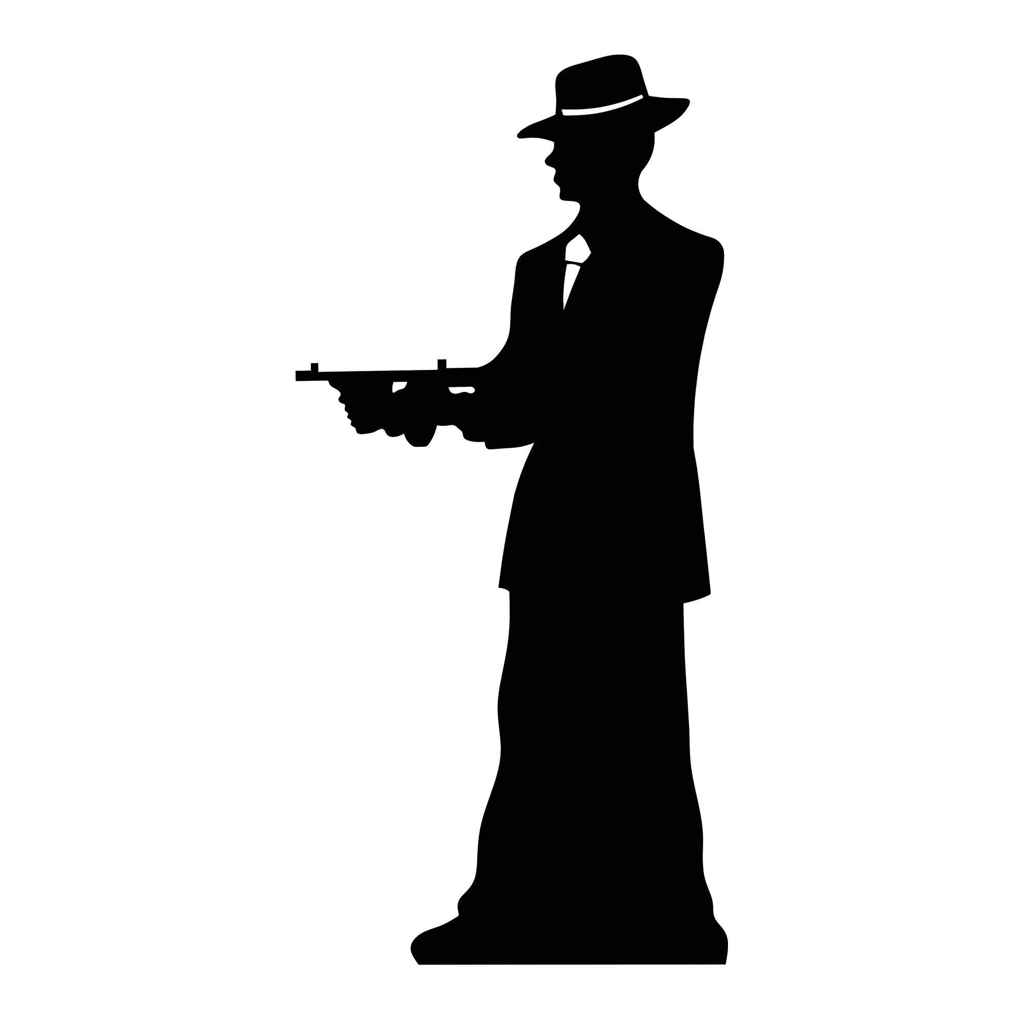 Star Cutouts SC205 Gangster Silhouette – Cardboard Cutout | Great for Gatsby Parties, 1920s Events & Photo Displays