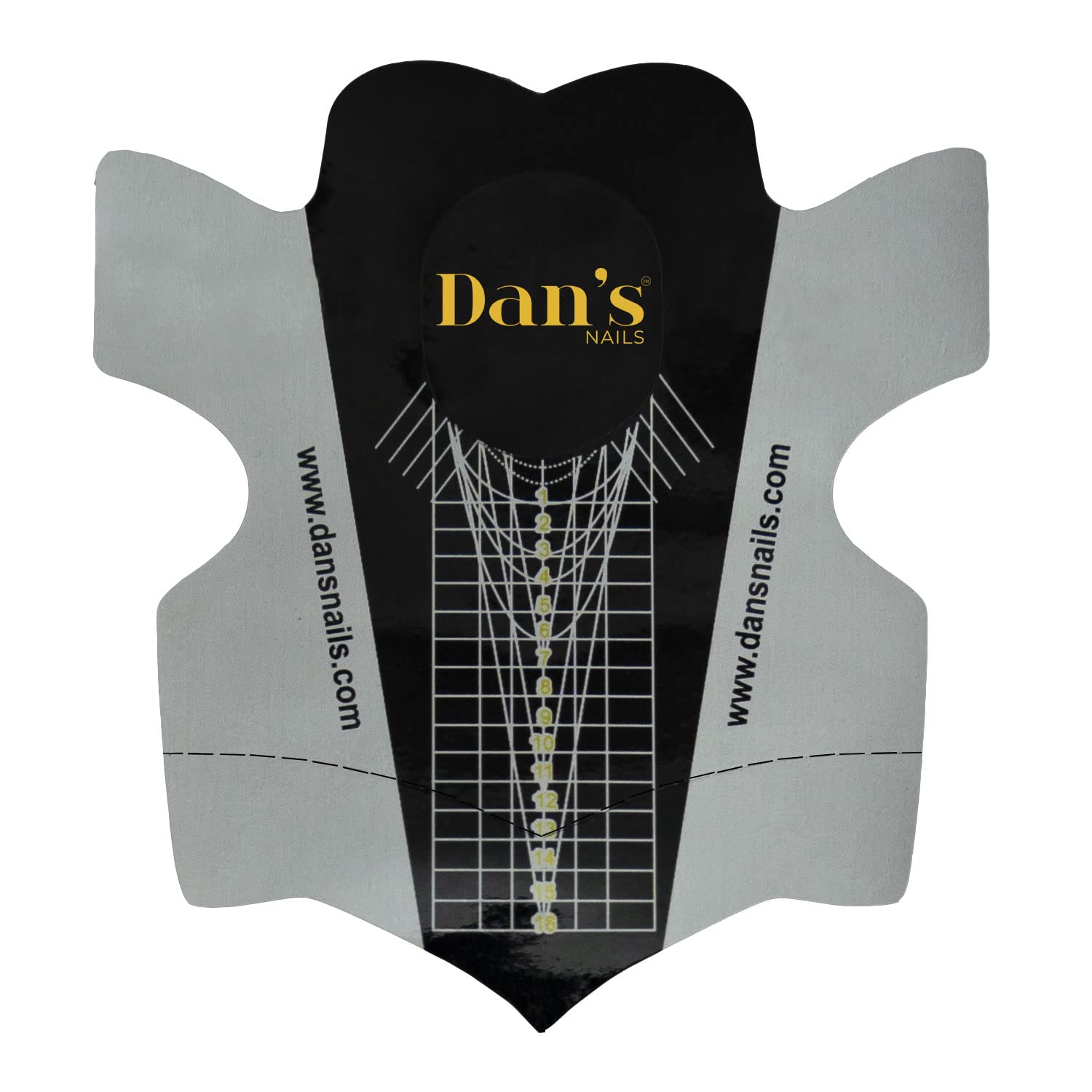 Dan's Nails - 300pcs Nail Acrylic Forms for Sculpting False Nails | 157g Thick Paper Nail Art Extension Forms, Firm Mold with Self-Adhesive and Marked Numbers and Lines