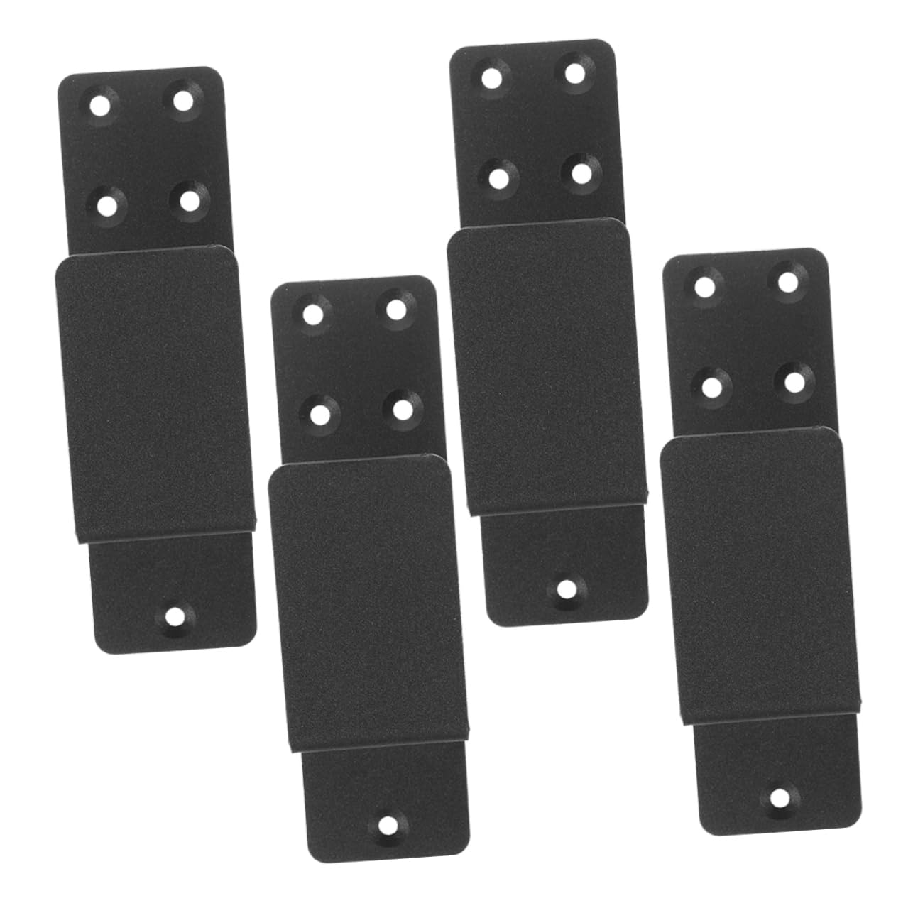 WOONEKY Support de Barre de Sécurité pour Porte, Acier Noir, Forme en U, Maintien Stable, pour Porte D’entrée Sous-sol, Sécurité Renforcée