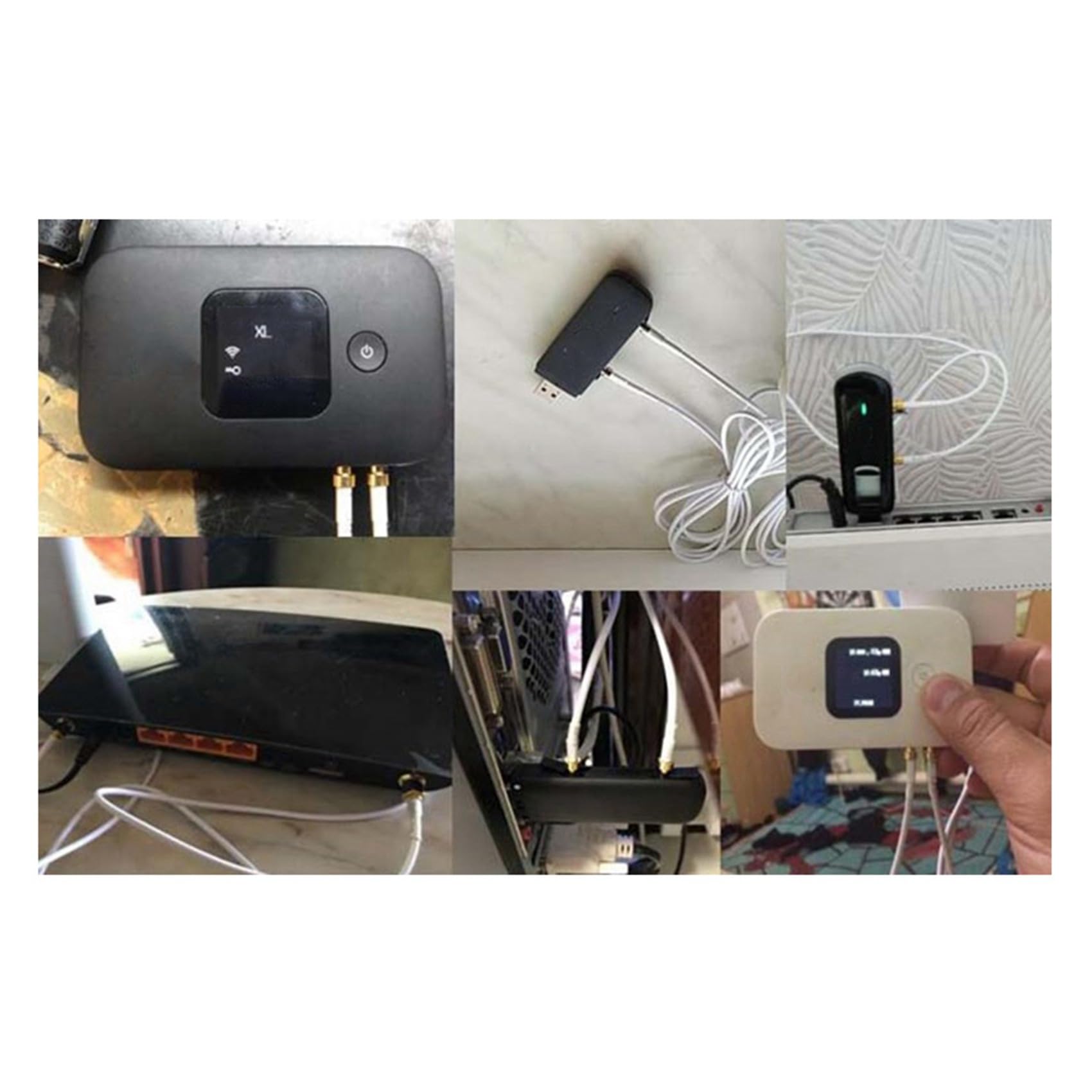 6X Antenne Externe 3G 4G LTE ExtéRieure avec Connecteur SMA Double Curseur 5M pour Modem Routeur 3G 4G