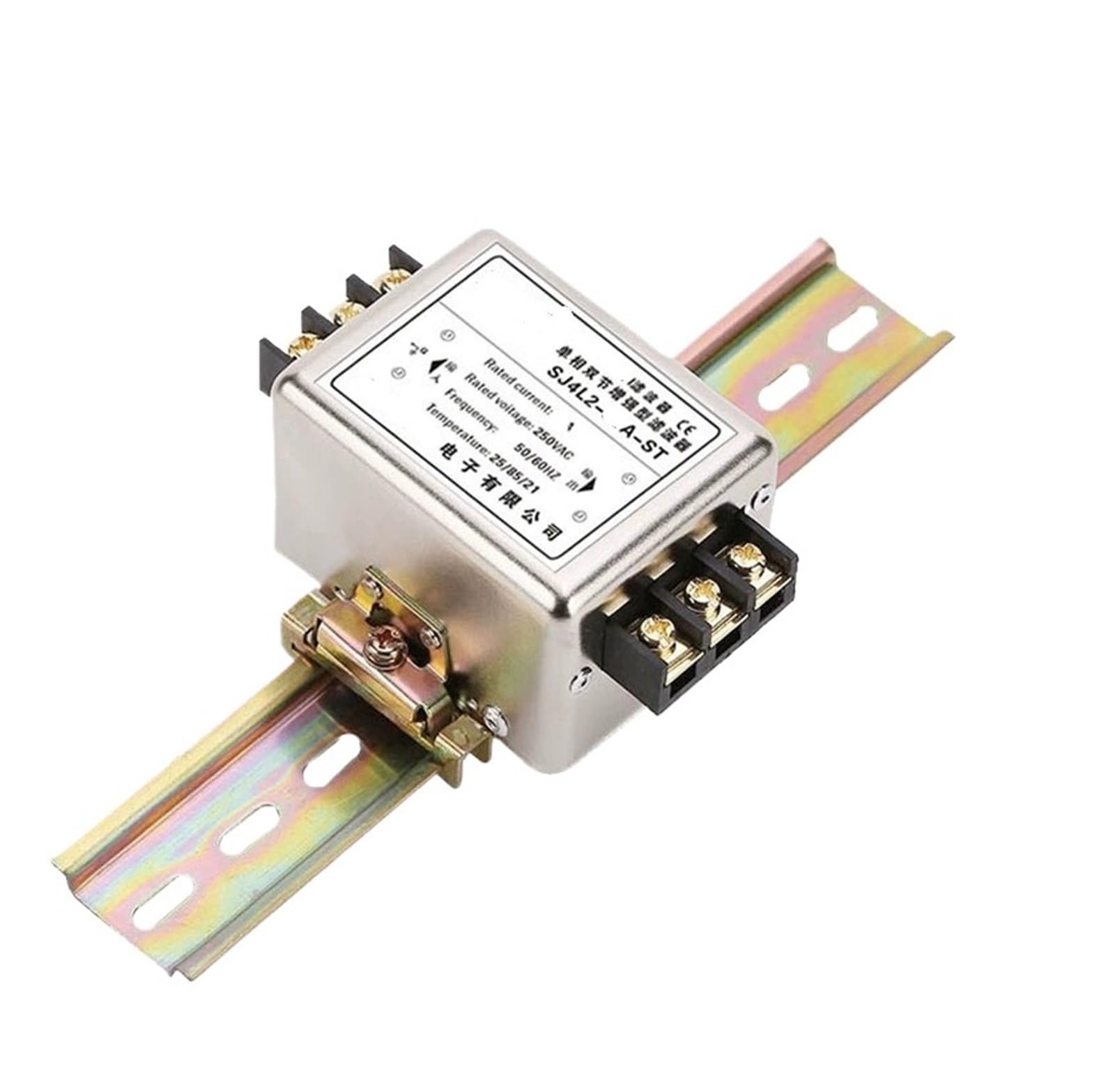 Filtre d'alimentation fixe SJ4L2D-10A-R à double section sur rail DC