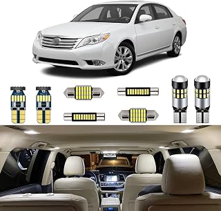 17 Piece White Interior LED Lights Kit for Toyota Avalon 2005 2006 2007 2008 2009 2010 2011 2012 Super Bright 6000K Interior LED Light Bulbs Package + Install Tool