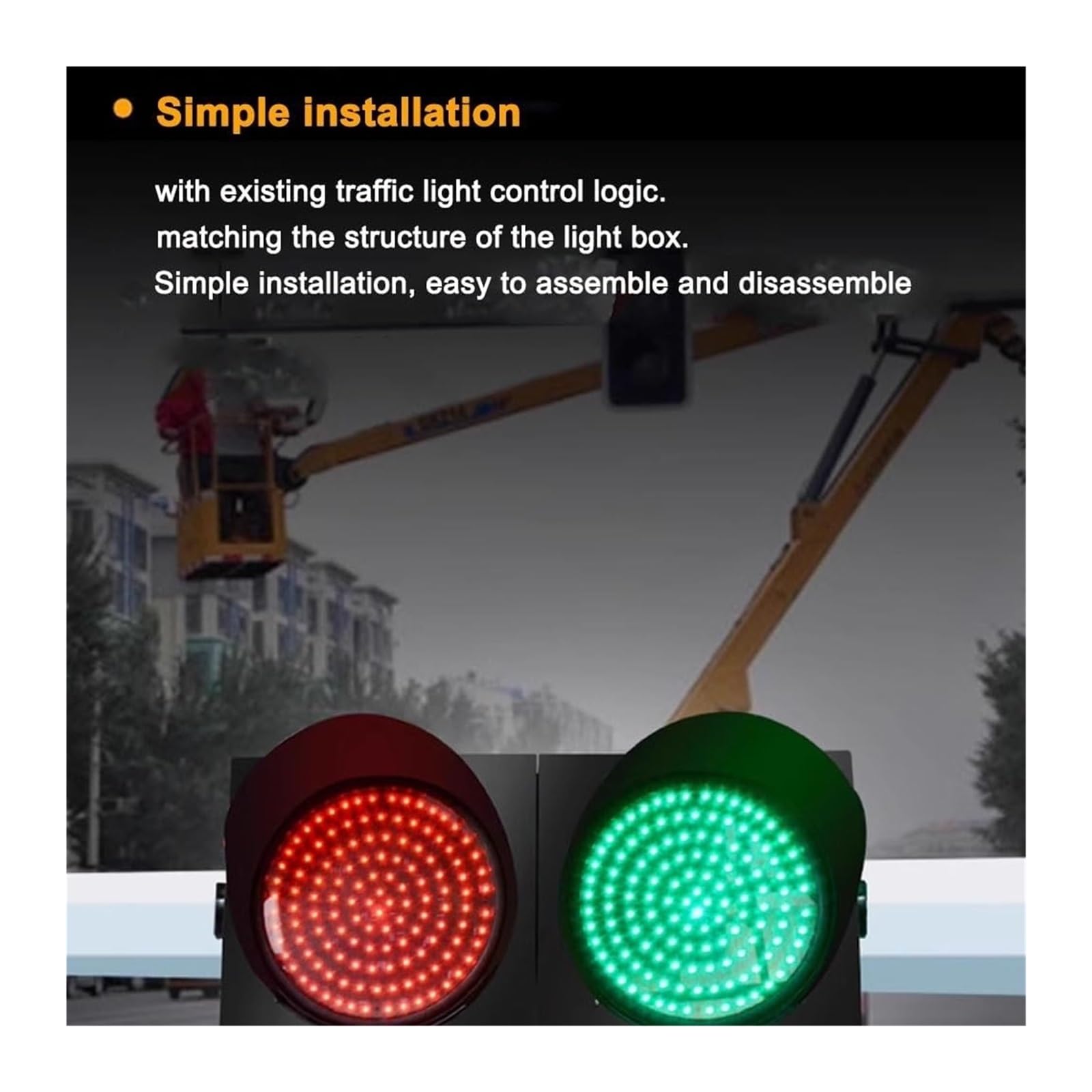 Feu de signalisation industriel mural, Feu indicateur de circulation avec couvercle multicolore 8/12/16 pouces