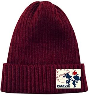 PEANUTS レディースコットンニットキャップ スヌーピー＆フィフィ（ワイン） SNAP1225V