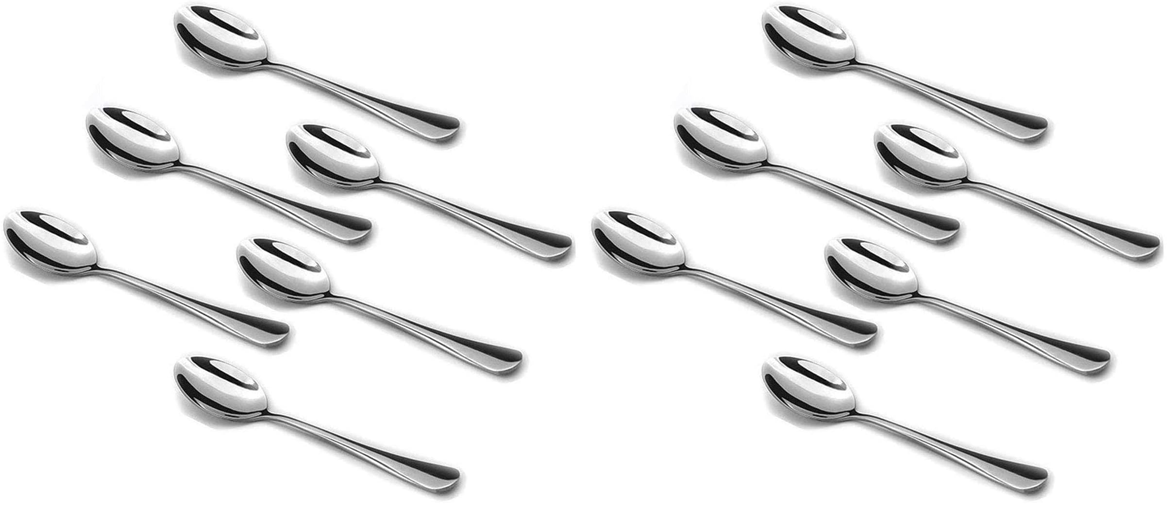 Wesdxc56 Demitasse Espresso Spoons, Mini Coffee Spoon, 4.7 Inches Stainless Steel Small Spoons for Dessert, Set of 6 (Pack of 2)