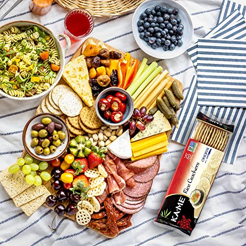 Ka-Me Original Rice Crackers 3.5 Oz (Pack Of 12), Authentic Asian Ingredients, Certified Gluten-Free, No Artificial Flavors/Colors, Non Gmo, Served With Asian Salmon, Cream Cheese, Egg & Tuna Salad, Asian Guacamole, Hummus & Many More #TOP2