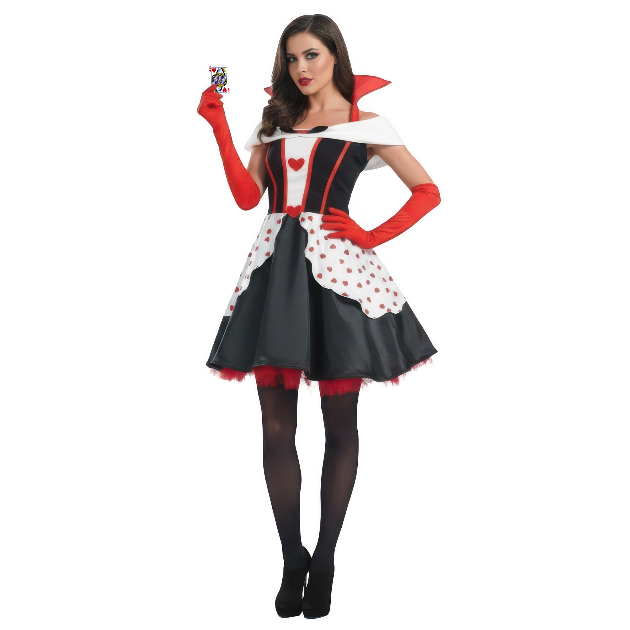 Fun Shack Queen of Hearts Costume Women, Heart Book Character Fancy Dress Costumes for Adults, Halloween Costumes Adult Women