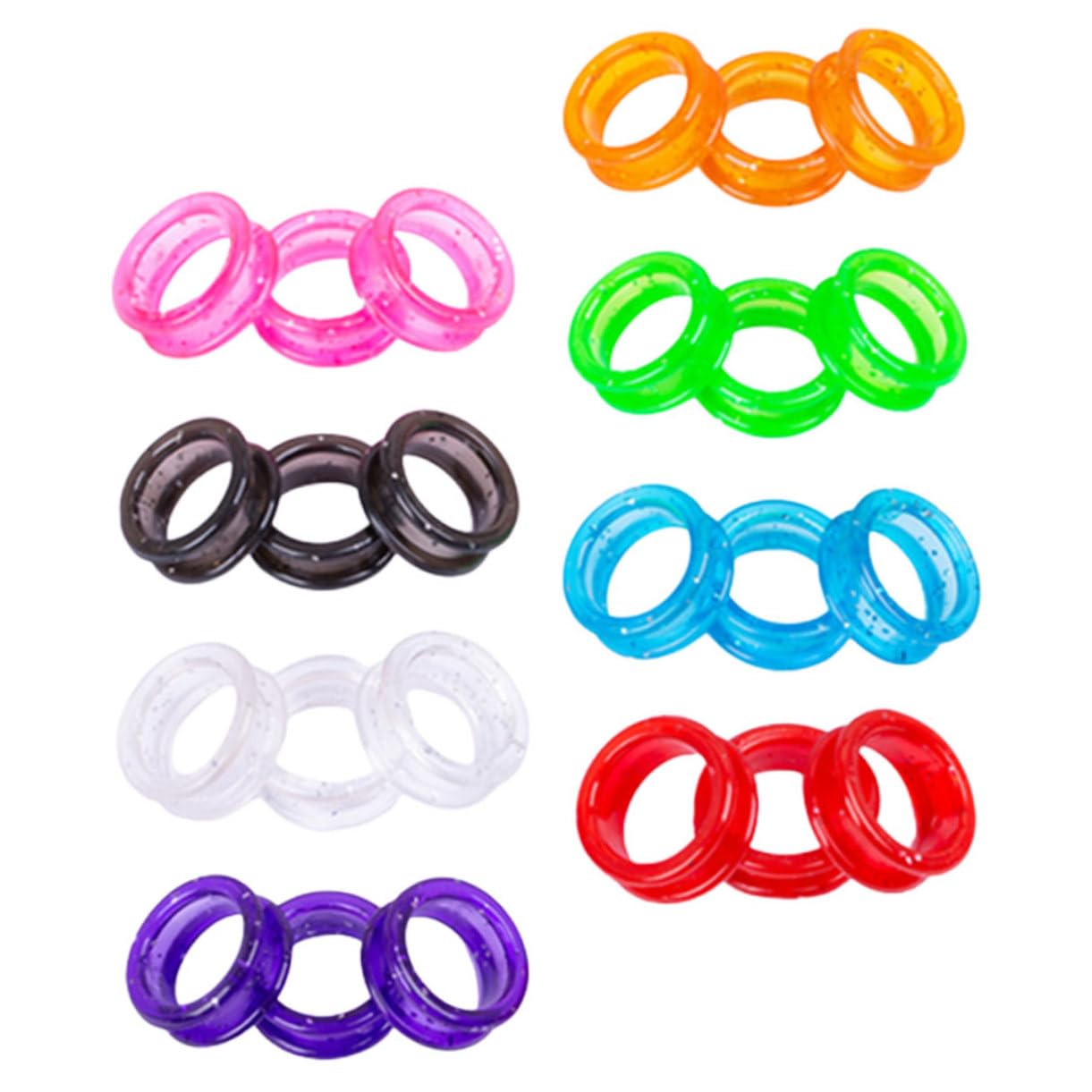 GANAZONO 24pcs Scissors Ring Dog Grooming Kit Scissor Finger Protective Ring Pet Brush Colorful Scissors Finger Ring Pet Shears Thumb Grips Barber Scissors Grips Inserts Pets Pin