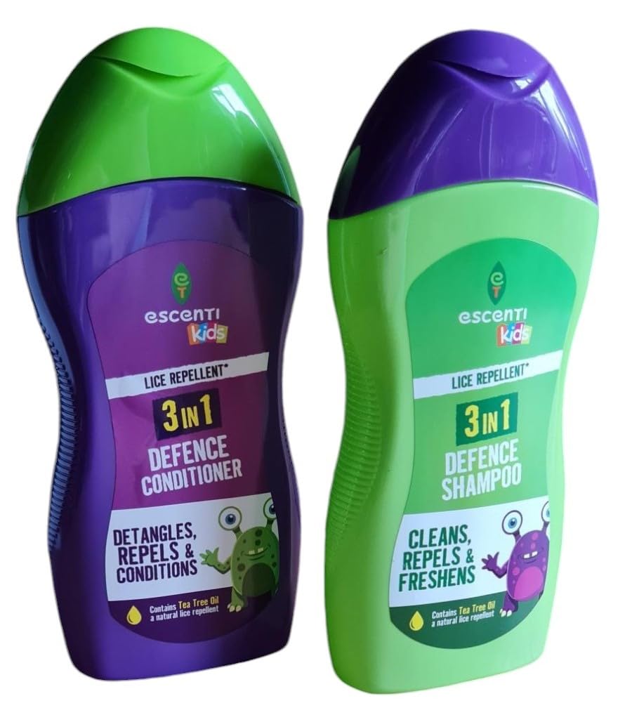 Approved Kids Lice Repellent 3 in 1 Defence Shampoo & Conditioner duo set. 300ml Shampoo cleans - Image 3