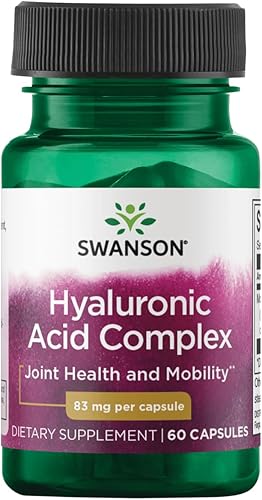 Swanson Complejo de ácido hialurónico hialurónico de alta potencia 83 miligramos 60 cápsulas