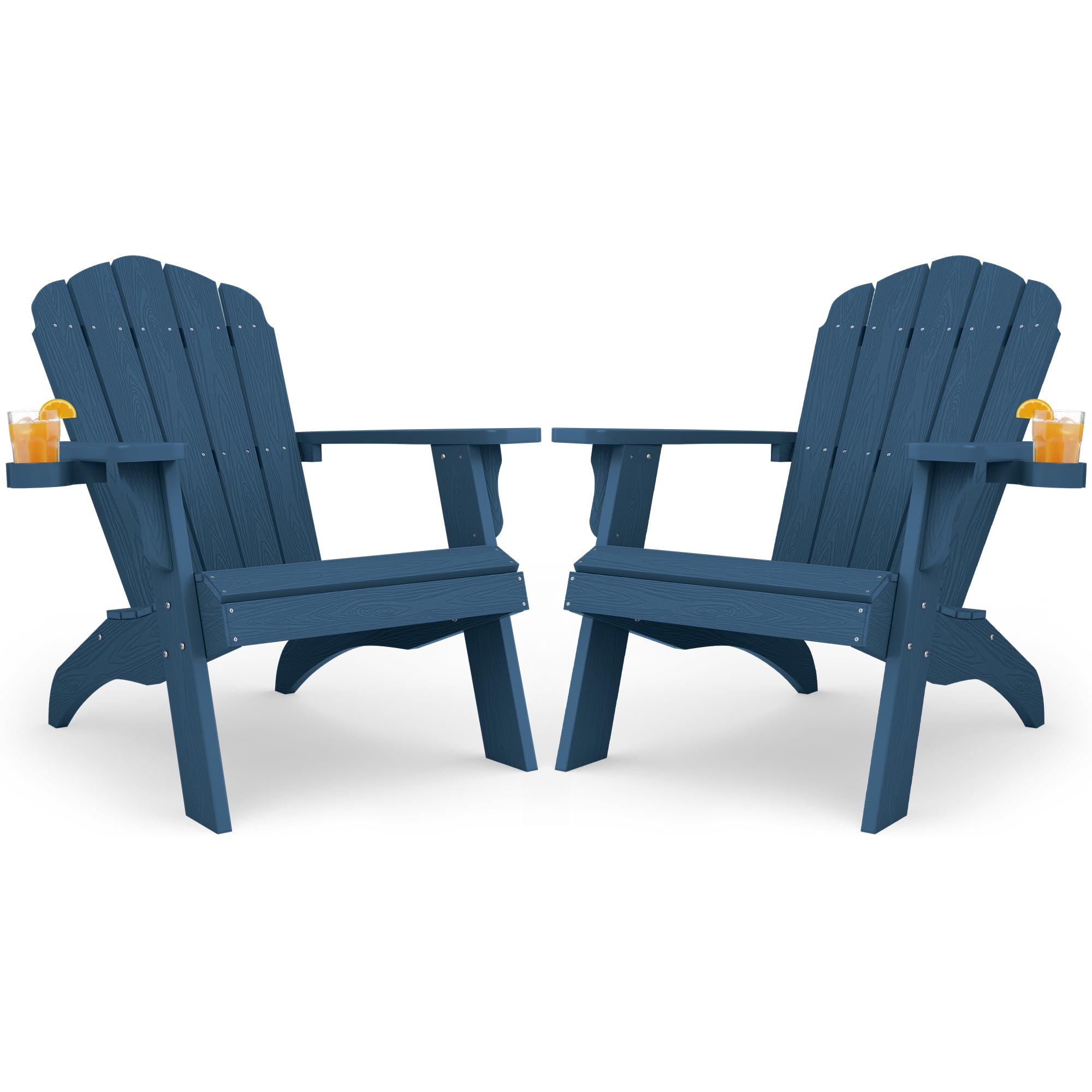 Amazon.com : Oversized Plastic Adirondack Chair Set of 2 with Cup