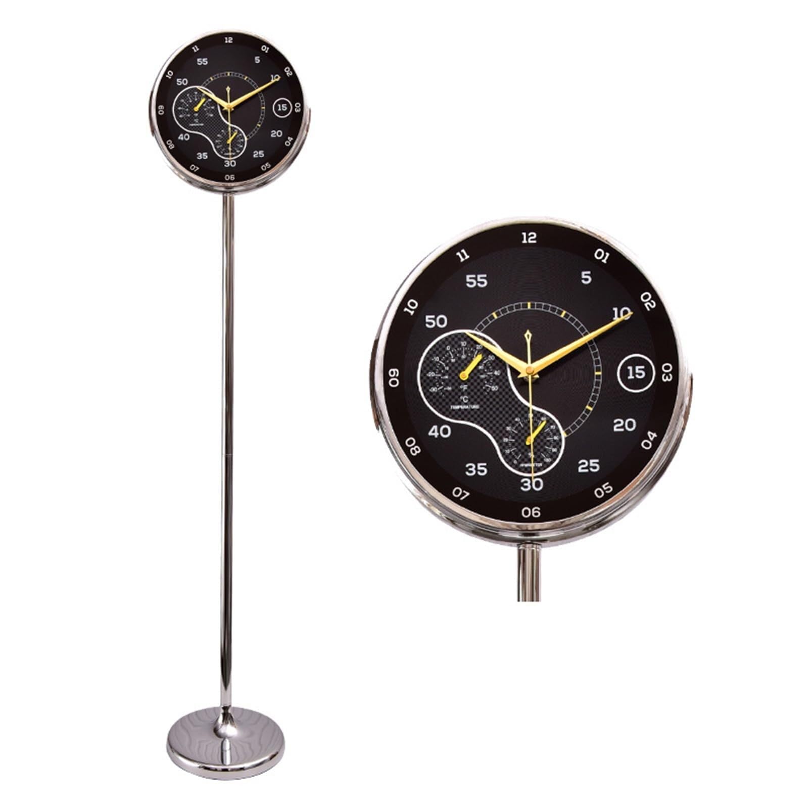 Horloge sur pied moderne minimaliste 91,4 cm Quartz silencieux avec thermomètre et hygromètre
