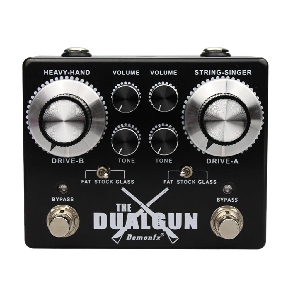 DemonFx The Dual Gun Overdrive Electric Guitar Clone Pedal