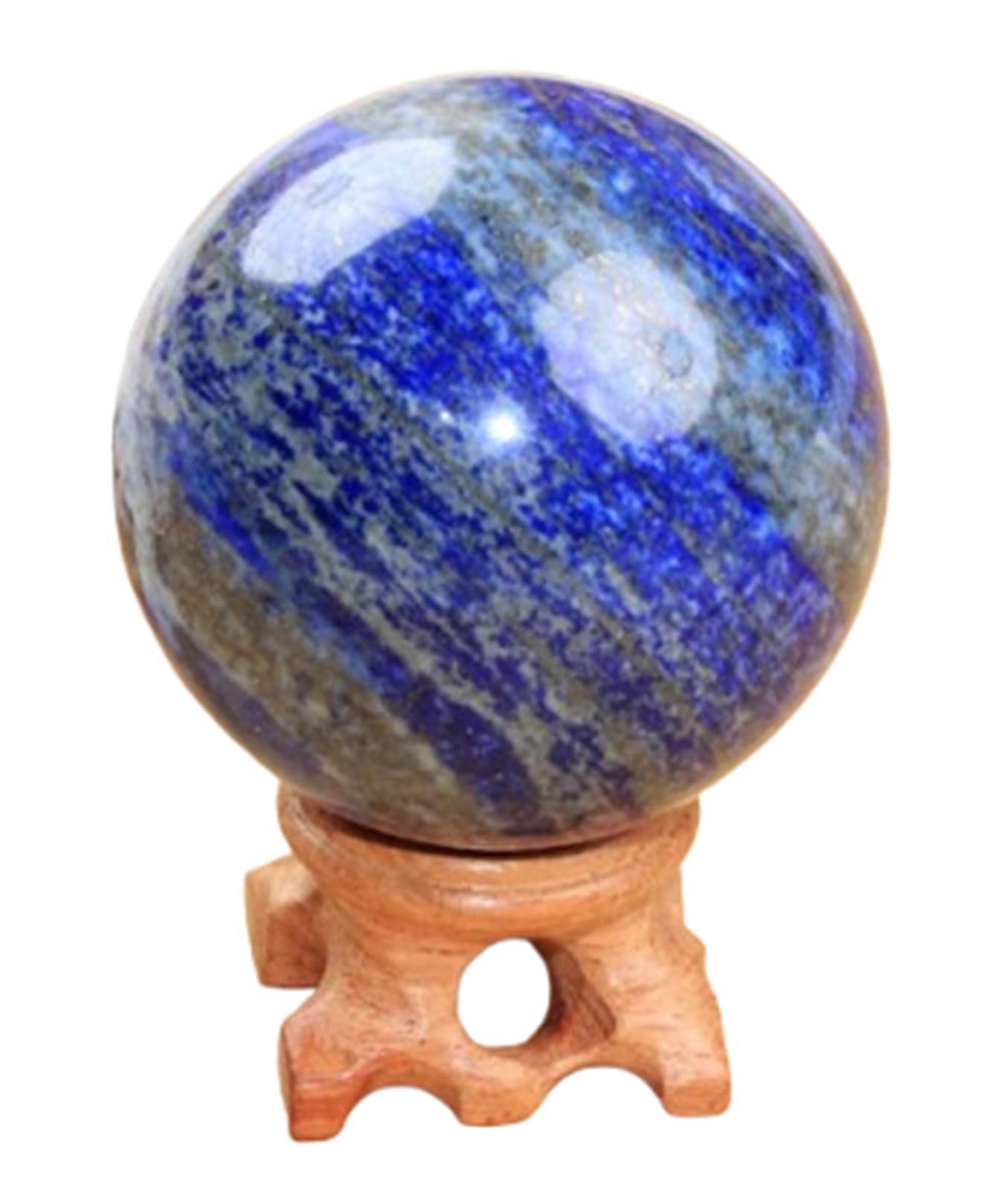 Nhdvdvav One Color Natural Lapis Lazuli Crystal Ball,Blue Gemstone Mineral Sphere,Feng Shui