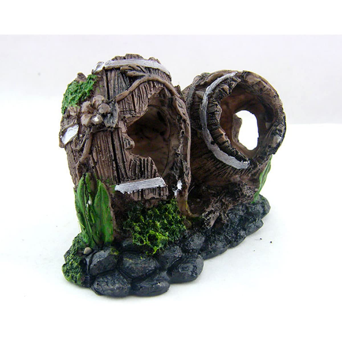 Decorazioni per Acquari in Resina, Decorazioni per Acquari Riparo per La Casa del Foro Decorazioni Paesaggistiche per Acquari Ornamenti Rocciosi Adatti,14x6x10cm