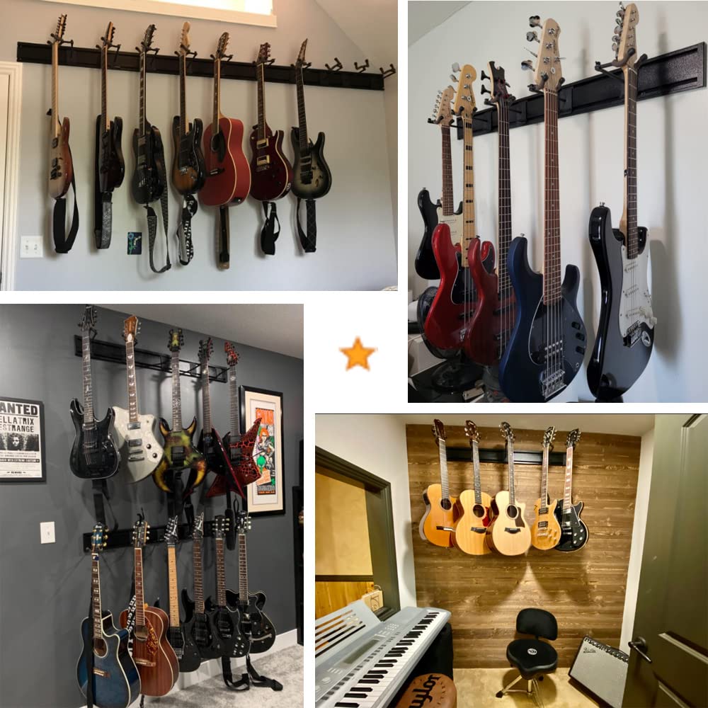 Supporto Per Chitarra Multiplo | Per 5 Chitarre | In Ferro E Spugna | Pieghevole E Portatile | Per Chitarre Acustiche, Elettriche, Basso