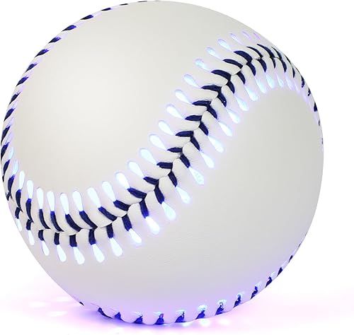 Glow in The Dark Baseball - Rechargeable LED Light Up Ball with 6 Color Changing Modes  Regulation Size & Weight for Kids, Teens, Adults & Baseball