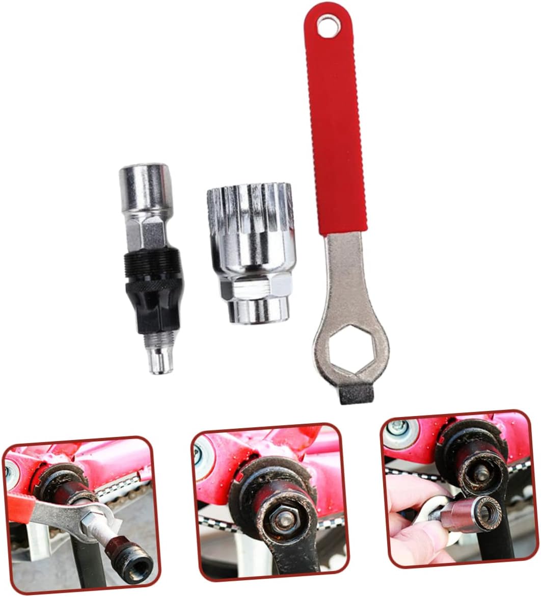 1Set Multi Function Bike Repair Tools with Crank Puller and Bottom Bracket Wrench for Convenient Bicycle Maintenance