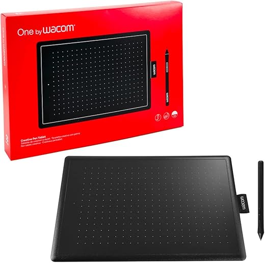 Wacom CTL-472/K0-CX Digital Drawing Graphics Pen Tablet (Red & Black) Small (6-inch x 3.5-inch)(15x8cm) | Battery Free Cordless Pen with 2048…